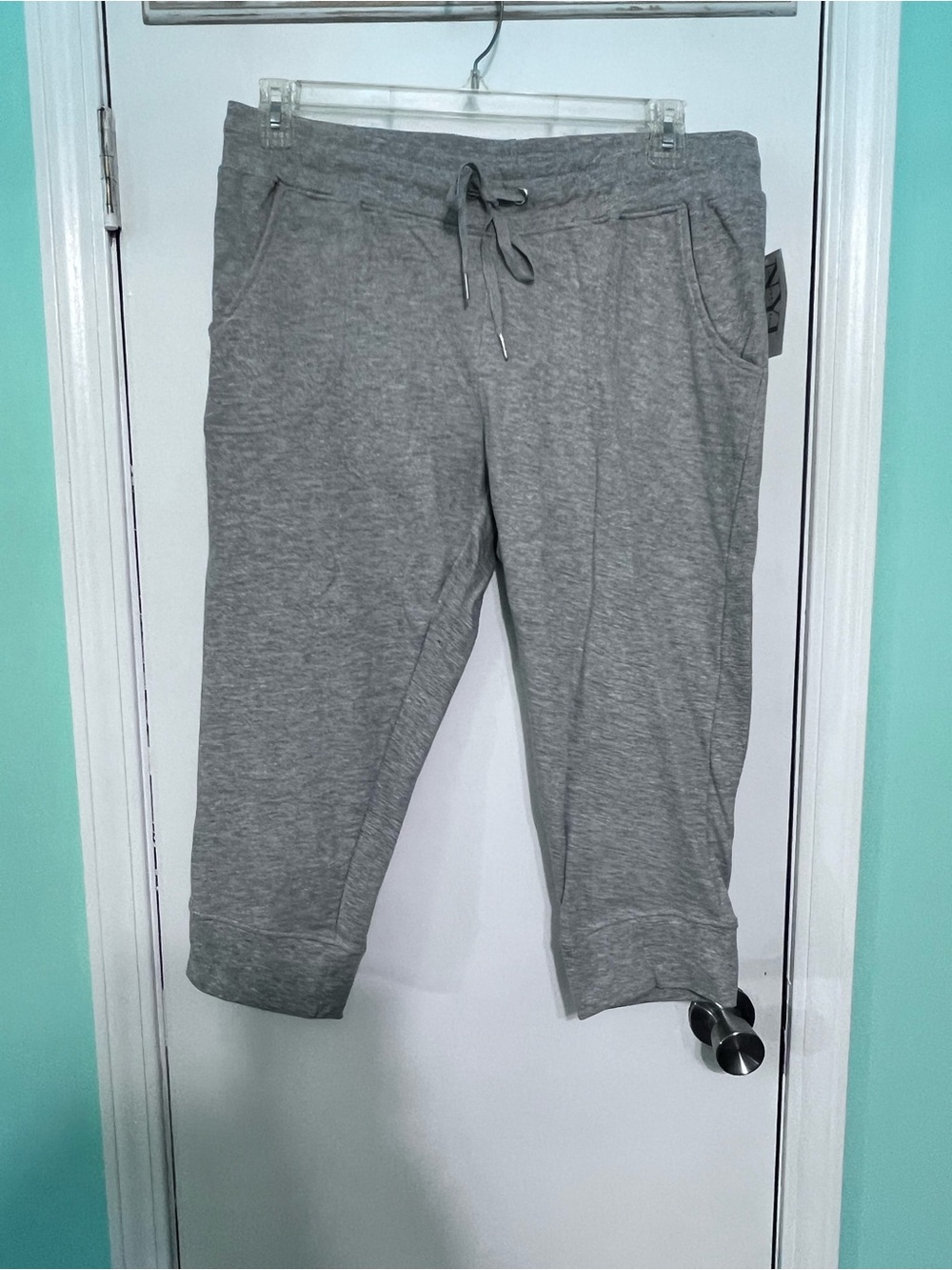 Heather Gray Cropped Joggers Size 1X